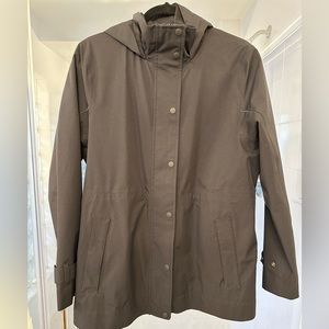 Athleta Black M raincoat Rainout Trench